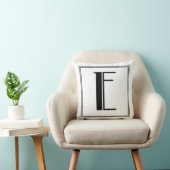 Lettre Art déco E Coussin monogramme (Chaise)