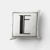 Lettre Art déco E Coussin monogramme (Verso)