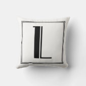 Lettre Art déco L Coussin monogramme (Verso)