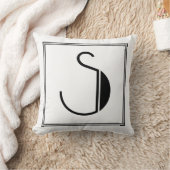 Lettre Art Déco S Coussin monogramme (Couverture)
