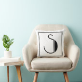 Lettre Art Déco S Coussin monogramme (Chaise)