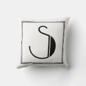 Lettre Art Déco S Coussin monogramme (Verso)