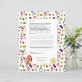 Lettre au Père Noël Cute Papeterie personnalisée (Debout devant)