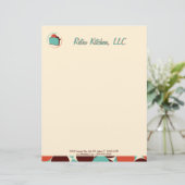 Lettre Avec Motif En-tête de cuisine rétro (Debout devant)