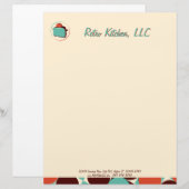 Lettre Avec Motif En-tête de cuisine rétro (Devant / Derrière)