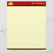 Lettre Avec Motif Enseignant de Yoga Pose Lever en-tête (Devant)