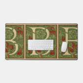 Lettre B à monogramme de William Morris Floral Rou (Clavier et souris)