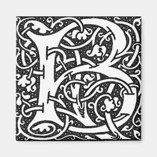 Lettre B - aimant de William Morris
