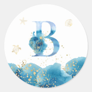 *~* LETTRE B - Autocollant d'enveloppe de la plage