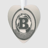 Lettre B de monogramme du football de médaille (devant)