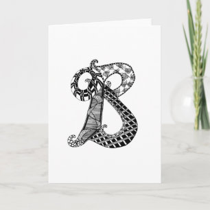 Lettre B Monogramme en noir et blanc