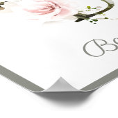 Lettre B Monogramme Rose Rose Rosier Poster (Coin)