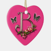 LETTRE B - ORNEMENT DE MONOGRAMME DE COEUR (Droite)