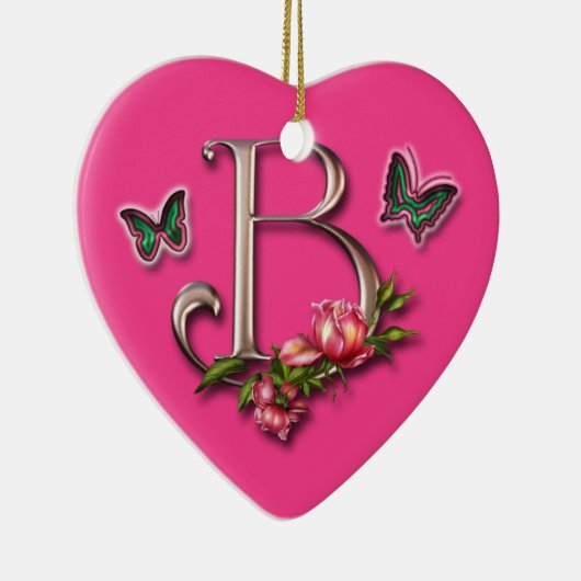 LETTRE B - ORNEMENT DE MONOGRAMME DE COEUR (Droite)