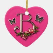 LETTRE B - ORNEMENT DE MONOGRAMME DE COEUR (Devant)