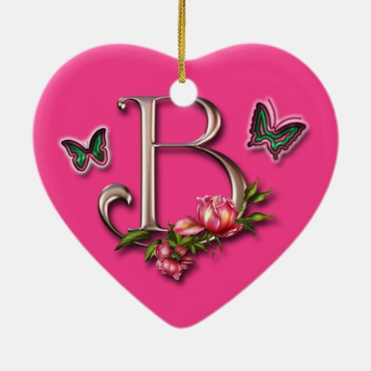 LETTRE B - ORNEMENT DE MONOGRAMME DE COEUR (Dos)