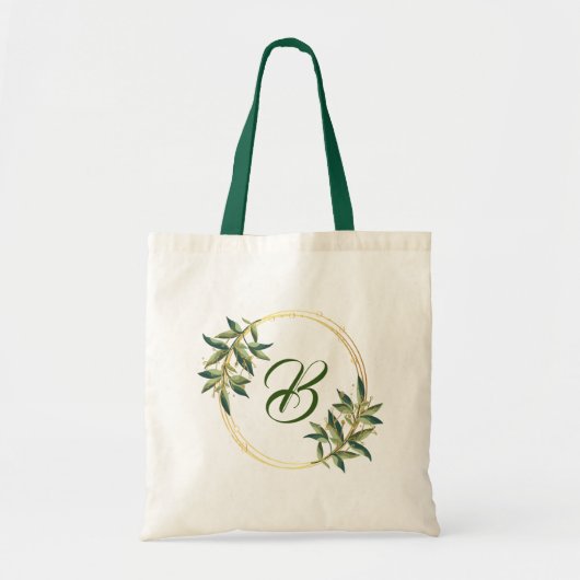 Lettre B Sac fourre-tout en toile - Wreath Twig Co (Devant)
