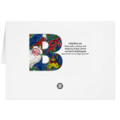LETTRE B / SANTA CLAUS AVEC MONOGRAMME ROUGE RIBBO (Dos Horizontal)