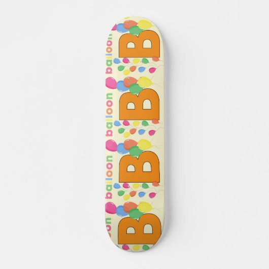 Lettre ballons B Skateboard (Devant)