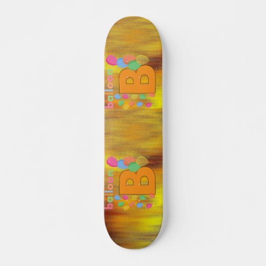 Lettre ballons B Skateboard (Devant)