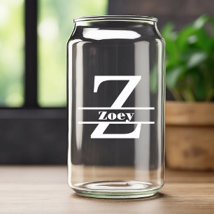 Lettre blanche minimaliste Z Monogramme et nom per