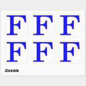 LETTRE BLEUE F Sticker (Feuille)