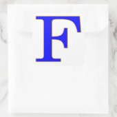 LETTRE BLEUE F Sticker (Sac)