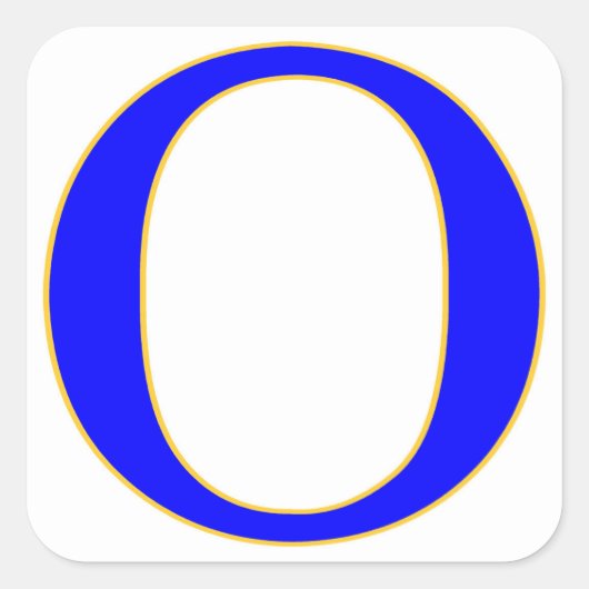 LETTRE Bleue O Sticker (Devant)