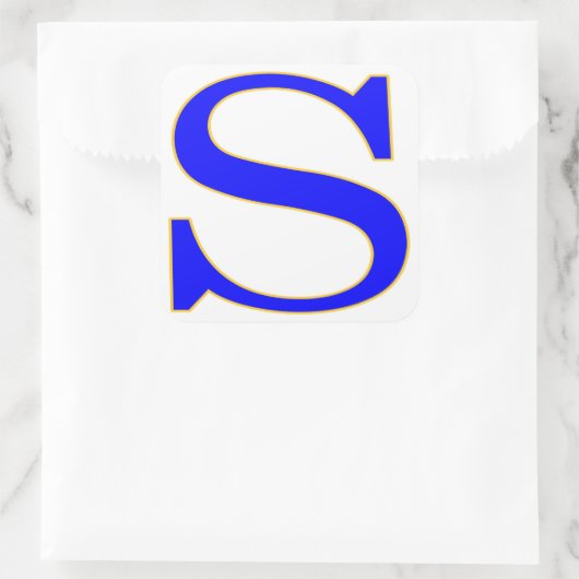 LETTRE Bleue S Sticker (Sac)