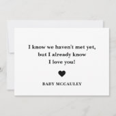 Lettre boîte de Faire-part de déclaration de gross (Devant)