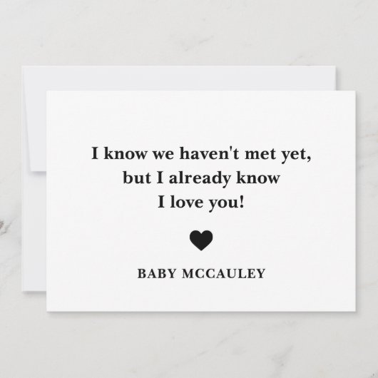 Lettre boîte de Faire-part de déclaration de gross (Devant)