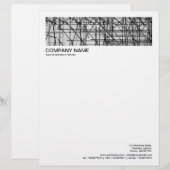 Lettre Bordure de 2 en-tête 1/2 pouces - Échafaudage (Devant / Derrière)