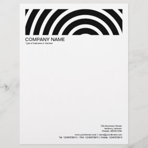 Lettre Bordure de 2 en-tête 1/2 pouces - Spirale noire