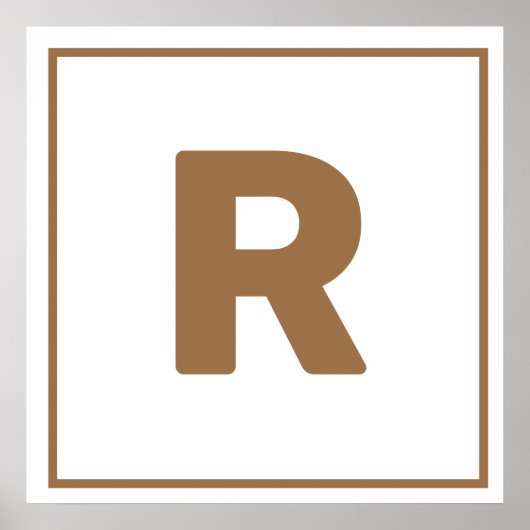 Lettre Brown R Poster (Devant)