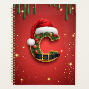 Lettre C avec décoration de couronne de Noël 🎁