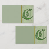 Lettre C Carte de visite (Devant / Derrière)