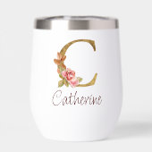 LETTRE C D'HUILE D'OR ROUGE ROSE BLANCHE (Arrière)