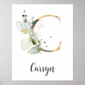 Lettre C Monogramme Impression de nom de nurserie  (Devant)