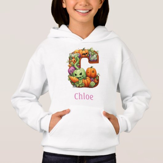 LETTRE C MONOGRAPHIQUE Halloween Cute Sweat - shir (Devant)