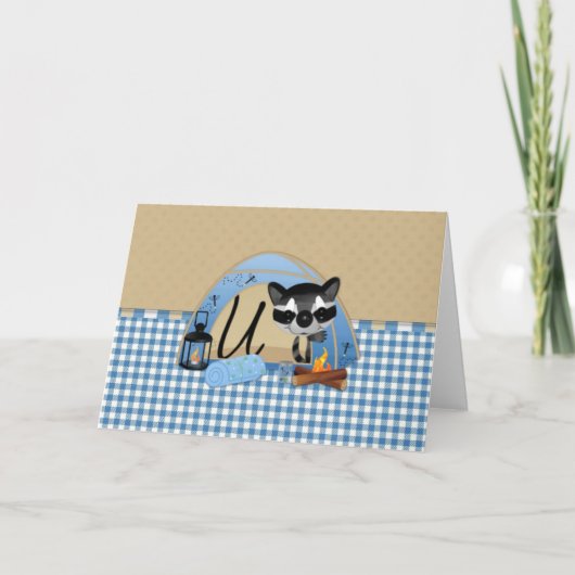 LETTRE CAMPING Raccoons U (Devant)