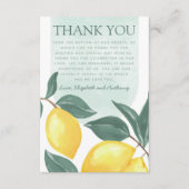 Lettre Carte de remerciements Citrus Lemon (Devant)