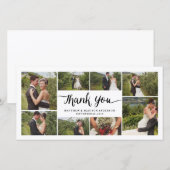 Lettré | Carte photo mariage Merci (Devant / Derrière)