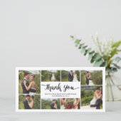 Lettré | Carte photo mariage Merci (Debout devant)