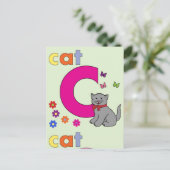 Lettre Cat C Carte postale (Debout devant)