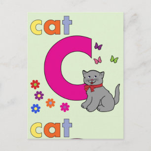 Lettre Cat C Carte postale