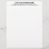 Lettre Centré Aligné noir Texte de la plaque en-tête de (Devant)