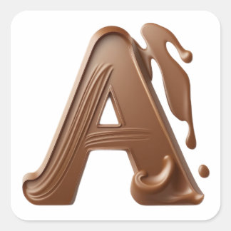 Lettre chocolat A autocollants