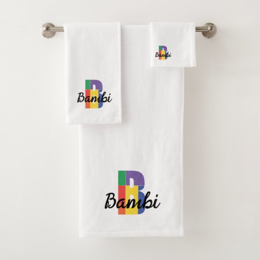 Lettre classique B couleur monogrammed (En situation)