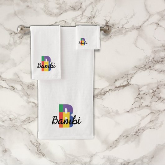 Lettre classique B couleur monogrammed