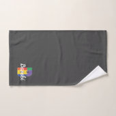 Lettre classique B couleur monogrammée gris foncé (Serviette à main)